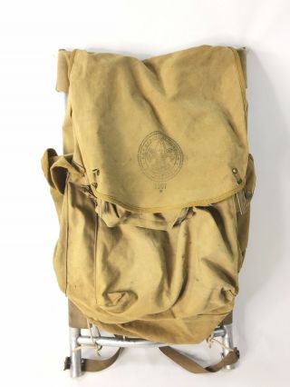 Vintage Boy Scouts Of America Backpack 1307d Canvas Pack Cruiser Aluminum Frame