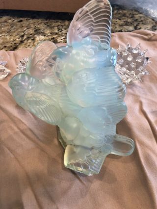 Sabino Opalescent Glass: Elephant,  Squirrel,  Envolee Birds Crystal Porcupines