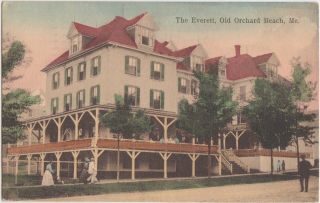 Maine Me Postcard 1908 Old Orchard Beach The Everett Inn