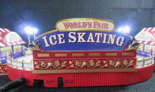 MR CHRISTMAS GOLD LABEL WORLD ' S FAIR SKATERS Skating rink Box VGUC 3