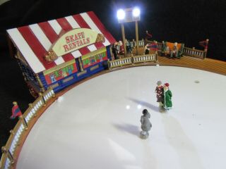 MR CHRISTMAS GOLD LABEL WORLD ' S FAIR SKATERS Skating rink Box VGUC 7