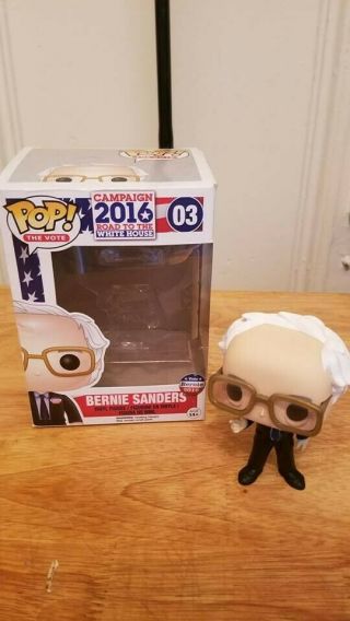 Funko Campaign 2016 - Bernie Sanders Pop The Vote Vinyl Figure - Retired Rare