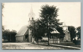 Catholic Church Constableville York Rppc Antique Photo—lewis County Ny 1912