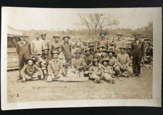 1918 Wwi Camp Travis San Antonio Texas Antique Real Photograph Postcard Wow