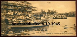 3945 - Honey Harbor Ontario Postcard 1910s Regatta At Royal Hotel By Grise