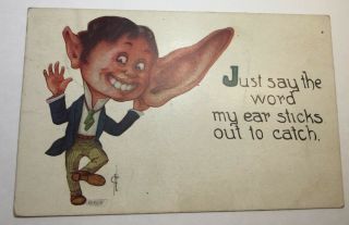 Vintage Postcard Artist Signed Frederick Cavally,  Glad Mitt Series Haffner Reduc