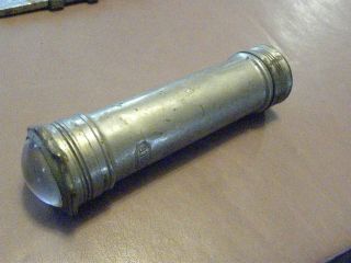 Vintage Antique Yale Electric Flashlight - Octag Fish Eye Glass Lens - Pat App For