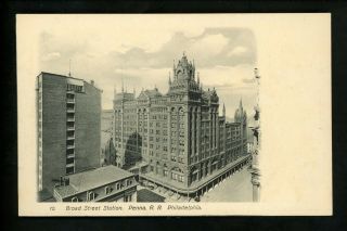 Train Station Postcard Pennsylvania Pa,  Philadelphia,  Broad Street Station