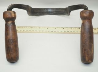 Vintage Whitman & Miles Cast Steel inshave or bent drawknife Wood Carving tool 5