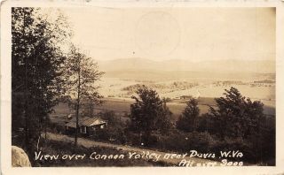 Davis West Virginia 1944 Rppc Real Photo Postcard View Over Canaan Valley