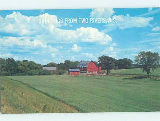 Pre - 1980 Nature Scene Two Rivers - Near Manitowoc Wisconsin Wi Ad6245