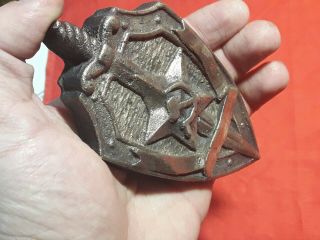 Very Rare Sign of the KGB of the USSR NKVD Bas - relief Bronze 5