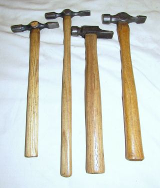 4 Vintage Hammers Old Woodworking Tools Vintage Tool Brades Stanley S&j