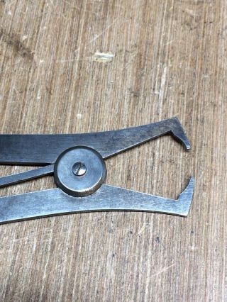 Rare Vintage Spring Caliper Made In France 15 MM Brass Scale 2