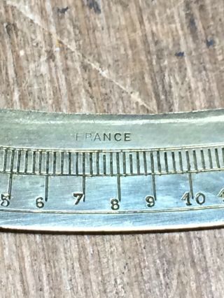 Rare Vintage Spring Caliper Made In France 15 MM Brass Scale 4