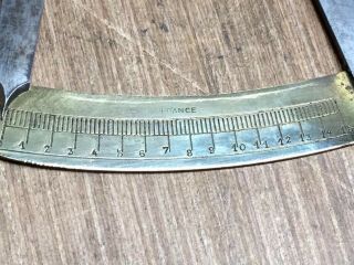 Rare Vintage Spring Caliper Made In France 15 MM Brass Scale 5