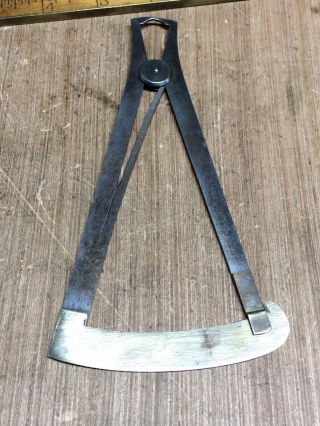 Rare Vintage Spring Caliper Made In France 15 MM Brass Scale 7