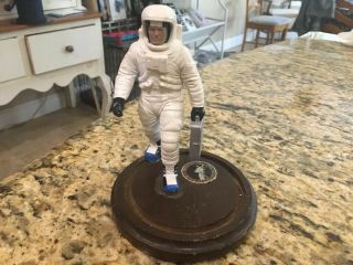 Apollo 12 Xii Conrad Gordon Bean Astronaut Statue Figure On Wood Base Vintage