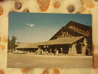 Vintage Postcard Old Faithful Lodge,  Yellowstone National Park,  Wyoming