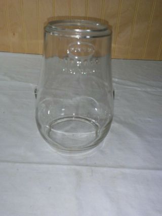 Vtg Clear Glass Lantern Globe Dietz Fitzall Ny Loc - Noe 6 3/4 " H