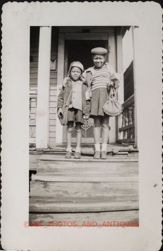 1930s Black African American Children Found Family Snapshot Photo 2