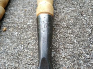 Vintage Set of STANLEY 750 Bevel Edge Socket Chisels Old Wood Carving Tool 5