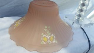 2 Vintage Pink Satin Depression Glass Lampshades - Are Deco Shade - 11.  5 "