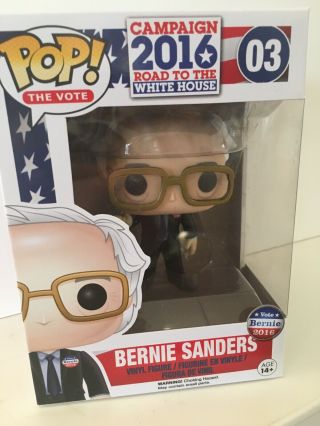 Bernie Sanders 03 - Funko Pop - 2016 Pop The Vote Vaulted - Nib