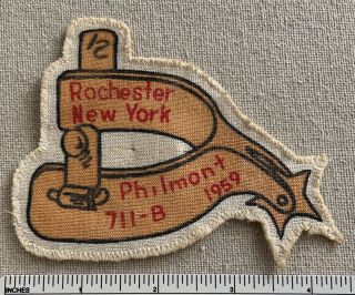 Vtg 1959 Philmont Boy Scout Contingent Patch Rochester Ny 711 - B Otetiana Council