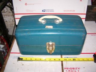 Vintage Metal Tool Box Metal Tackle Box With 2 Trays Union Brand