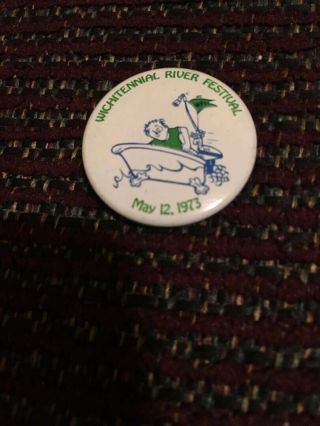 1973 Wichita River Festival Riverfest Pinback Button