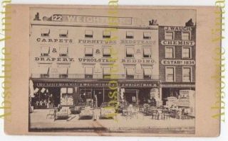 Old Cdv Photo Weightman Furniture Stores Camden Town High Street Antique C.  1880