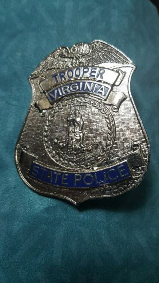 Obsolete Virginia State Police Trooper Badge - - Rare