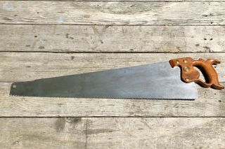 Vintage Disston & Sons No.  8 Hand Saw—28” Blade—5 Tpi—7” Heel—1896 To 1917