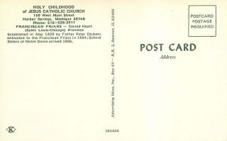 Postcard Holy Childhood of Jesus Catholic Church Altar,  Harbor Springs,  Michigan 2