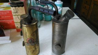 (2) Vintage The Lenk Mfg.  Company Champion No.  30 Alcohol Blow Torch 7 Inches