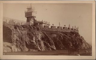 C1900 Photograph Sutro Heights Parapet Above The Cliff House San Francisco