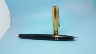 Vintage Aurora 98 Very Rare Fountain Pen Black And Gold