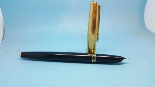 VINTAGE AURORA 98 VERY RARE FOUNTAIN PEN BLACK AND GOLD 3