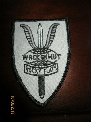 Wackenhut Rocky Flats Security Protective Force Patch  Shape Obsolete