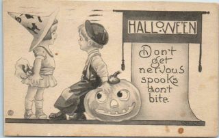 Vintage Bergman Halloween Postcard " Don 