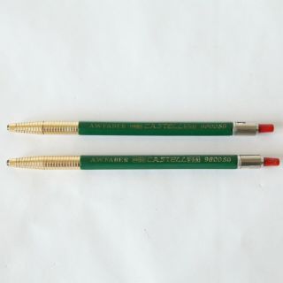 Set Of Two Vintage A.  W.  Faber Castell 9800 Sg Usa Lead Holder Drafting Pencil