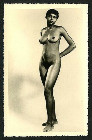 German 1950s Black Woman Nude Unretouched A Studio Pose 3 Paris Latest
