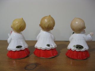 Vintage JOSEF Originals Figurine JAPAN Christmas Boys Carolers Kitschy 3