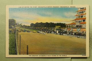 Dr Who 1941 Indianapolis In Motor Speedway Car Race Postcard E25797