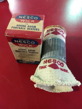 Vintage Nesco Wick No.  348 Nos Round Room Portable Heater