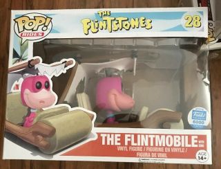 Funko Pop Rides Flintstones The Flintmobile With Dino 28 Shop Edition Of 6000