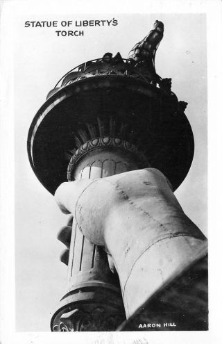 Rppc Close - Up Of Statue Of Liberty 