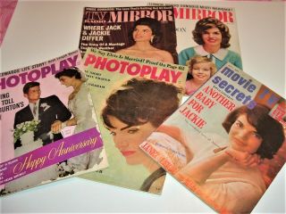 Jackie Kennedy 5 Vintage Movie Magazines 1962 - 1964 Debbie Reynolds Pat Boone