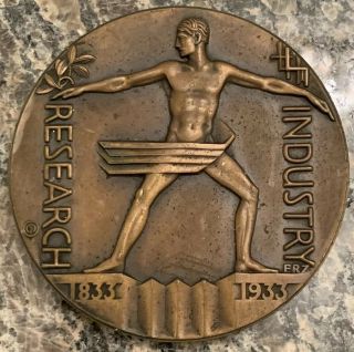 Official Commemorative Worlds Fair Medal “coin” Chicago 1933 Century Of Progress